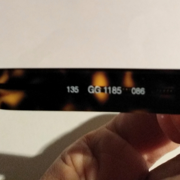 GUCCI VINTAGE UNISEX GG 1185 086 DARK TORTOISE FRAMES EYEGLASSES - Picture 7 of 14